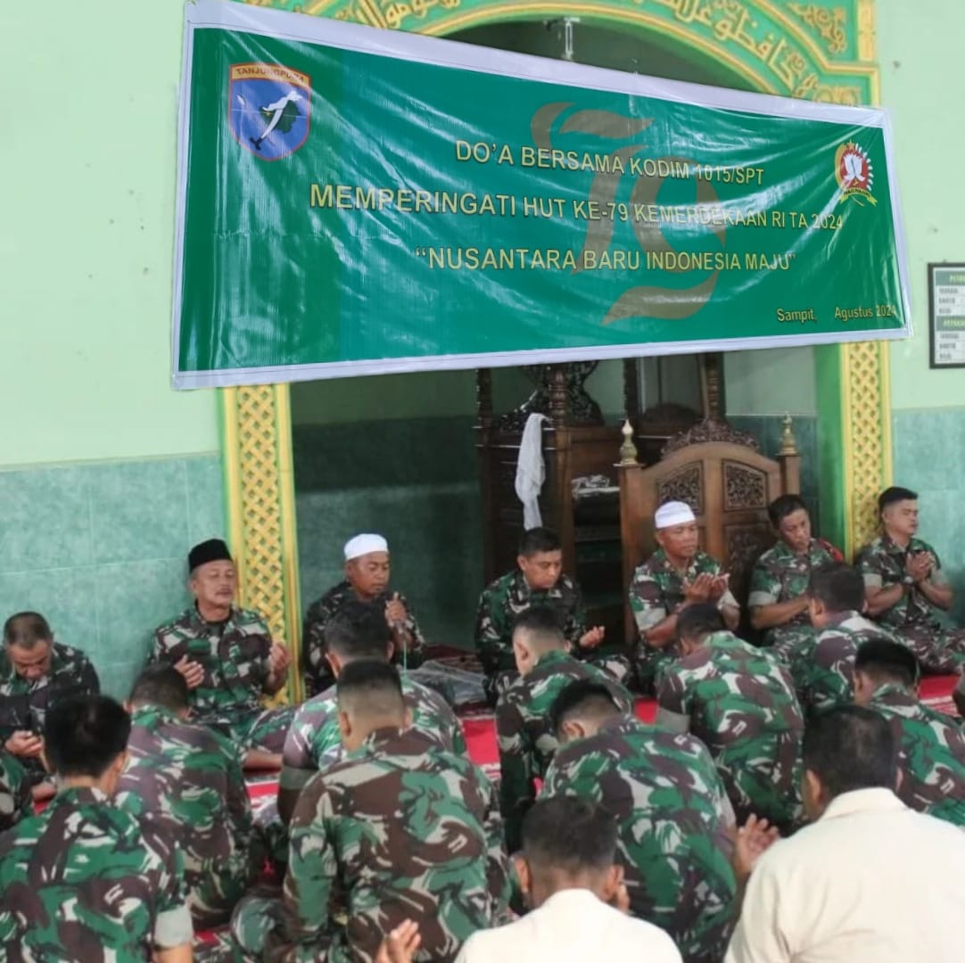 Jelang HUT RI ke 79,Kodim 1015/Sampit Gelar Doa Bersama .