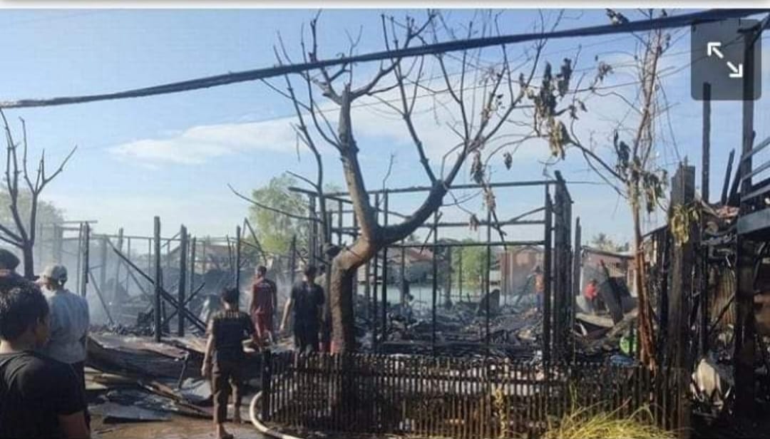 Kebakaran di Kurau Utara [ Tala ]Sisakan Puing, Harta Benda Turut Ludes Terbakar