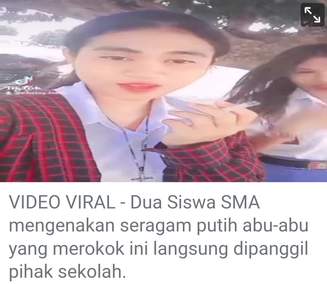 Berita Viral NTT, Video TikTok 2 Orang Siswi SMA Sambil Merokok Langsung Dipanggil Pihak Sekolah