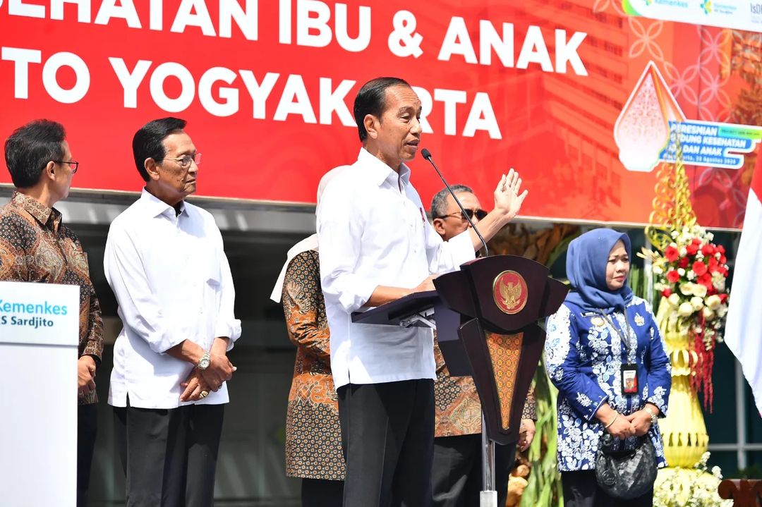 Presiden Jokowi Resmikan Gedung Baru Pelayanan Kesehatan Ibu dan Anak di RS Sardjito.