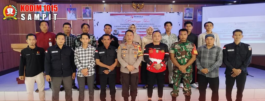 Danramil 1015-06/Cempaga Menghadiri kegiatan Bimbingan Teknis Tahapan Pilkada Serentak Tahun 2024