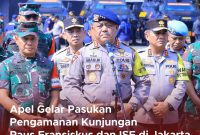 Apel Gelar Pasukan Pengamanan Kunjungan Paus Fransiskus dan ISF di Jakarta