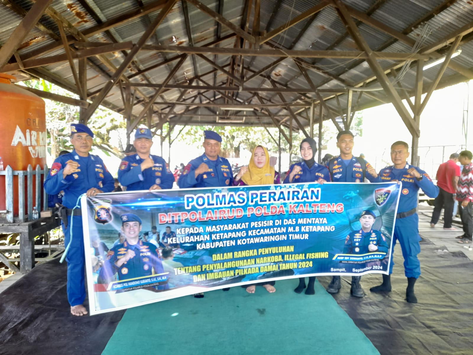Ditpolairud Polda Kalteng Sosialisasikan Penangkapan Ikan Ramah Lingkungan Di Kelurahan Ketapang.