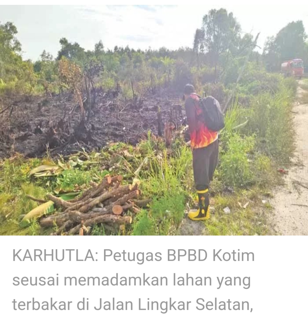 Kebakaran Lahan di Sampit Dekati Permukiman