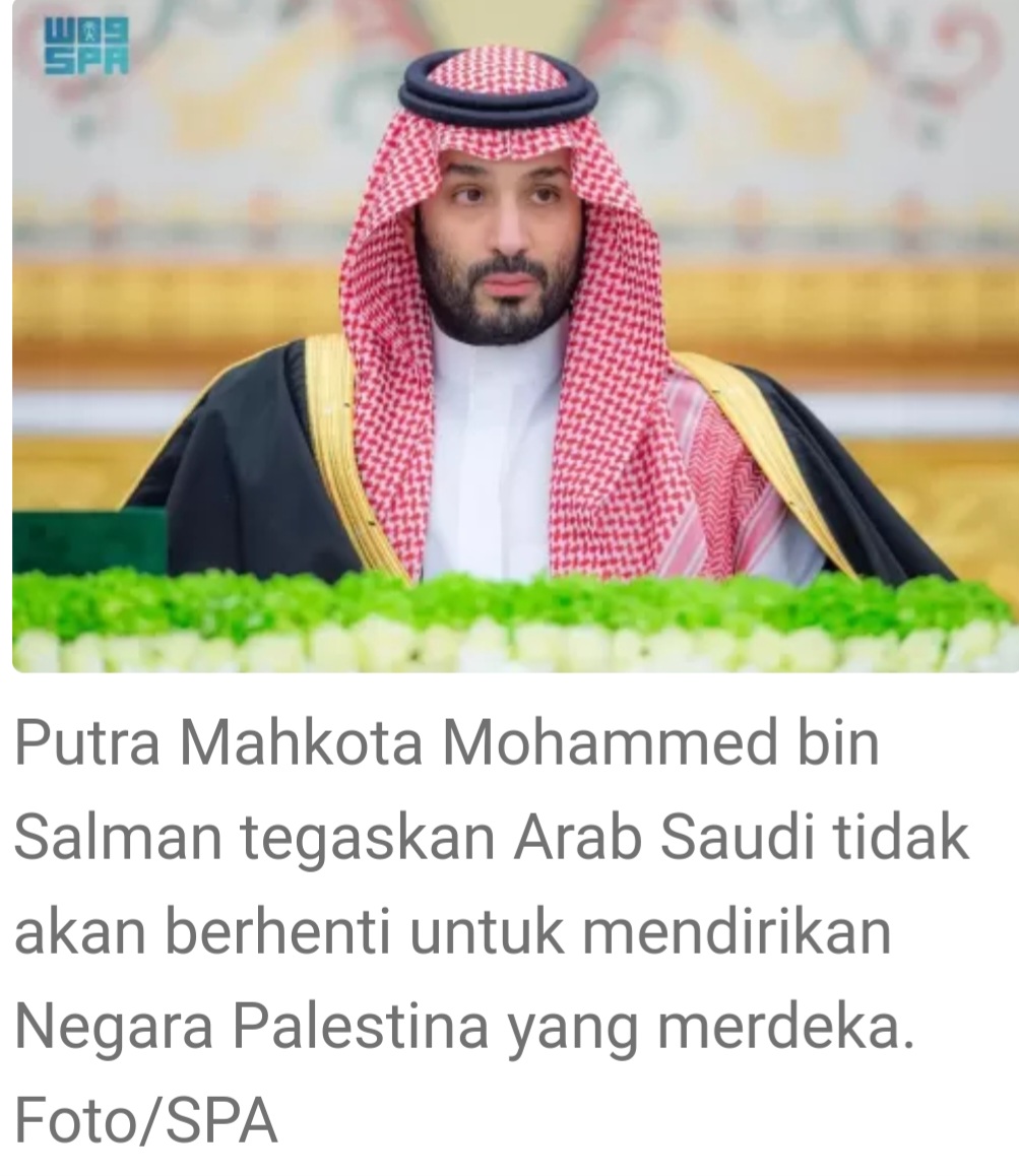 Pangeran Mohammed bin Salman: Arab Saudi Tak Akan Berhenti Mendirikan Negara Palestina