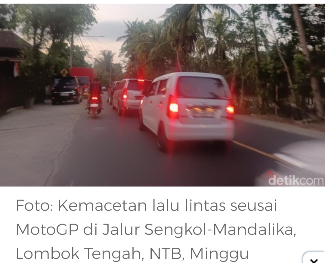 Macet Horor 14 Kilometer Selepas MotoGP Mandalika
