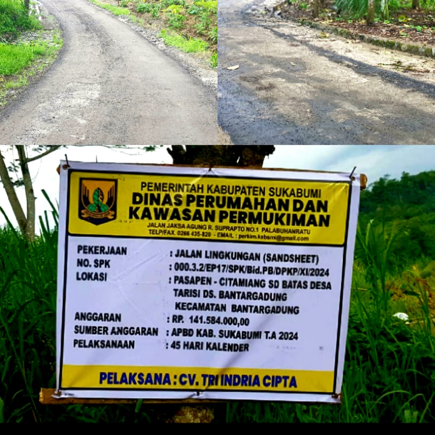 Kualitas Pekerjaan Jaling Pasapen – Citamiang Dinilai Buruk, Diduga Tidak Sesuai Dengan Realisasi Anggaran