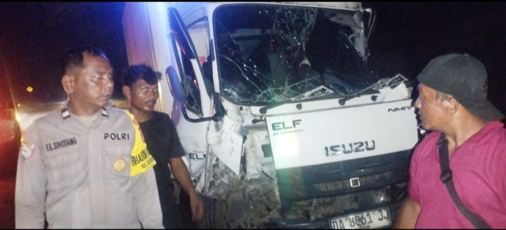 Kecelakaan Beruntun di Palangka Raya, Satu Sopir Truk Mengalami Luka-luka Akibat Pecahan Kaca