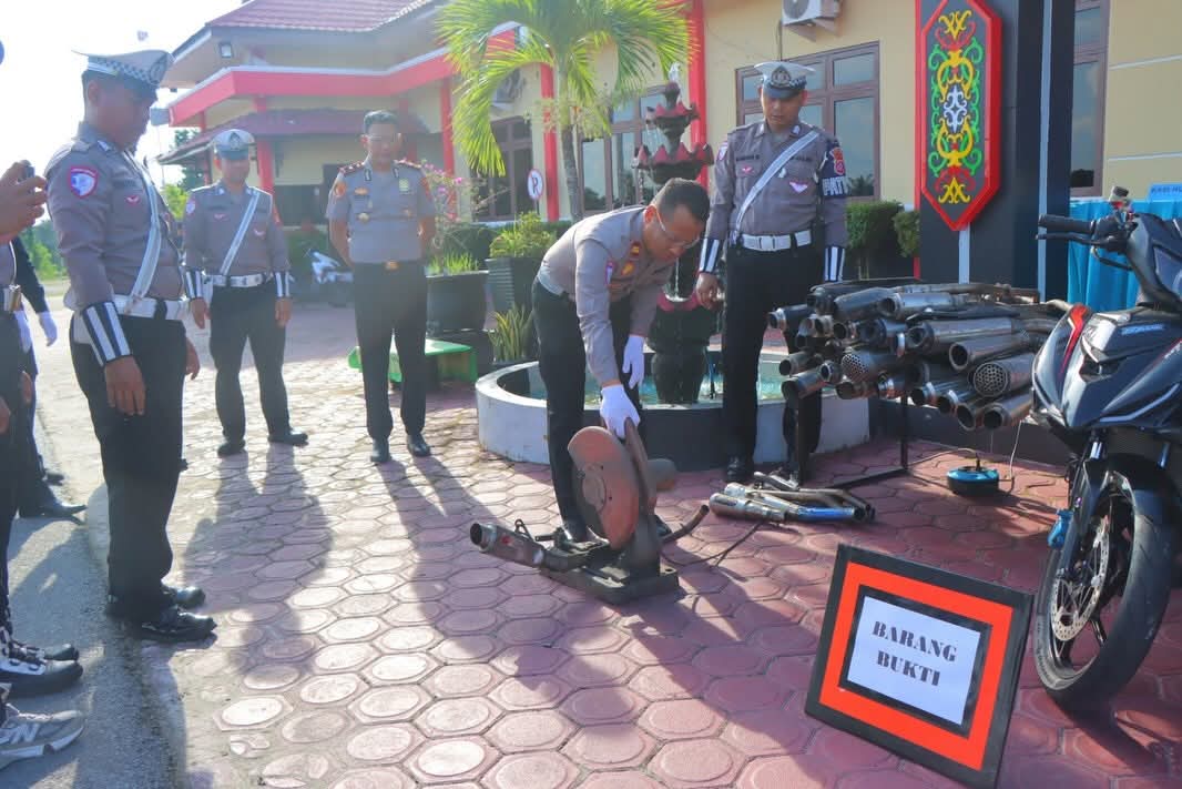 Operasi Zebra Telabang 2025: Polisi Berhasil Amankan 13 Motor Knalpot Brong di Katingan