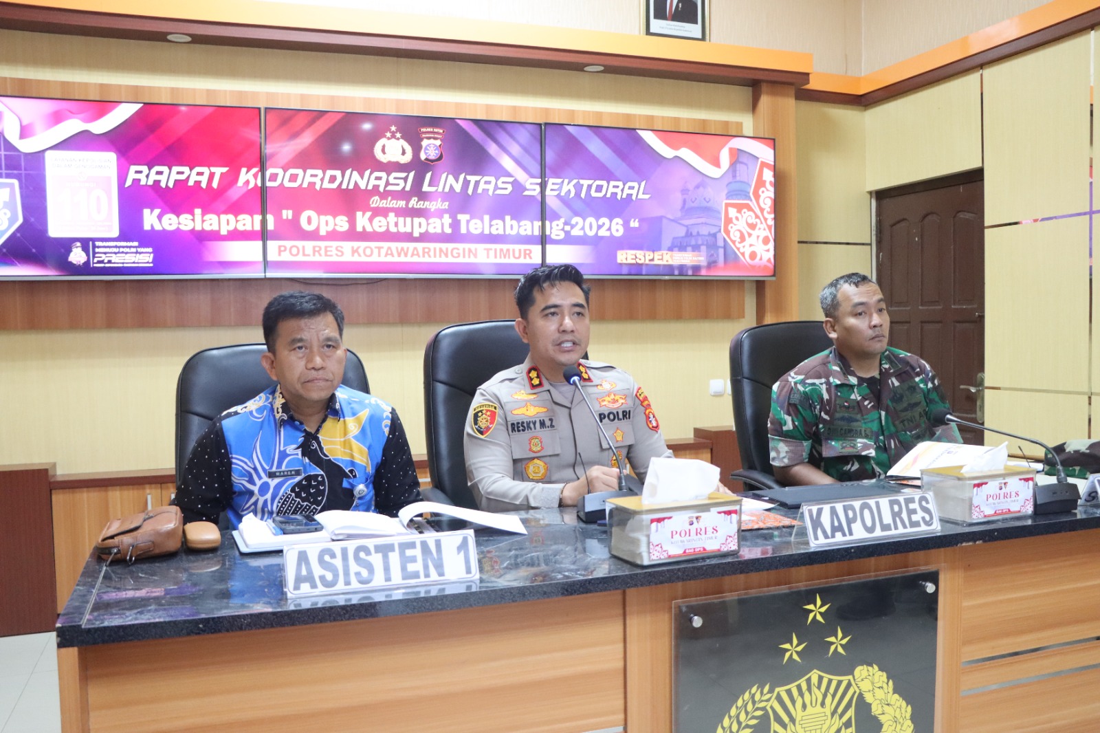 Polres Kotim Gelar Rakor Linsek Ops Ketupat Telabang 2026, Fokus Pengamanan Ramadan hingga Idul Fitri