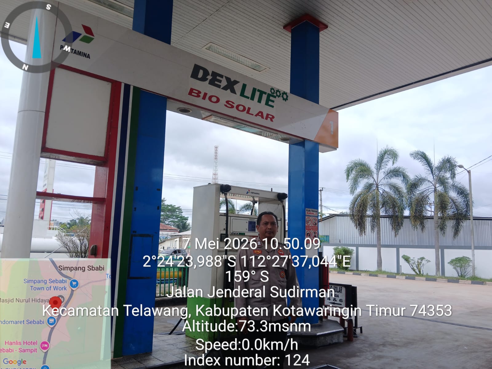Polsek Telawang Monitoring SPBU Non Reguler PT SAM Pasca Penyesuaian Harga BBM
