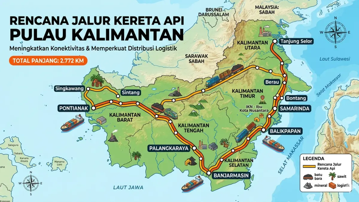 Kalteng Desak Kepastian Proyek Kereta Api Lintas Kalimantan