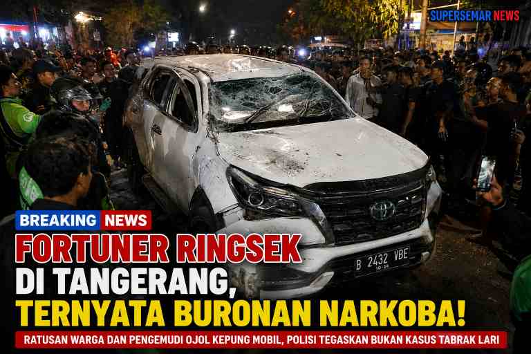 Fortuner Ringsek di Tangerang, Ternyata Buronan Narkoba!