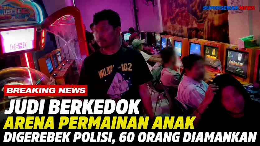 Polisi Bongkar Judi Berkedok Arena Anak, 60 Orang Diamankan