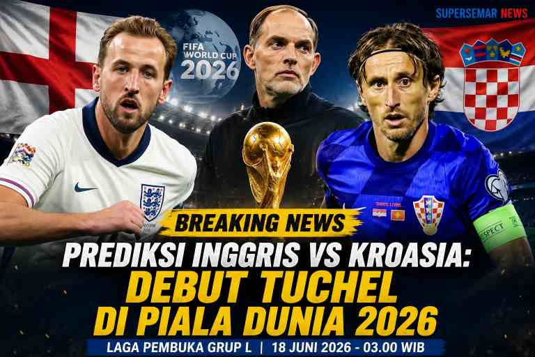 Prediksi Inggris vs Kroasia: Debut Tuchel di Piala Dunia 2026