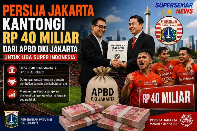 Persija Jakarta Kantongi Rp40 Miliar APBD untuk Liga Super