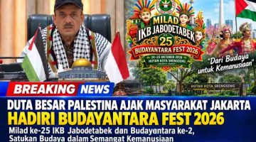 Duta Besar Palestina Ajak Masyarakat Jakarta Hadiri Budayantara Fest 2026
