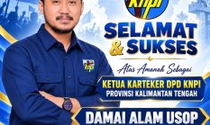 Ditunjuk DPP, Damai Alam Usop Pimpin Karteker KNPI Kalteng