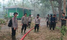 Hujan Bantu Basahi Lahan Bekas Karhutla, Brimob Kalteng Tetap Pantau Bara Api