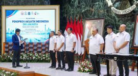 <p>Pelantikan Pengurus Provinsi Akuatik Indonesia DKI Jakarta periode 2026–2030 di Balai Kota Jakarta, Kamis (29/10).</p>